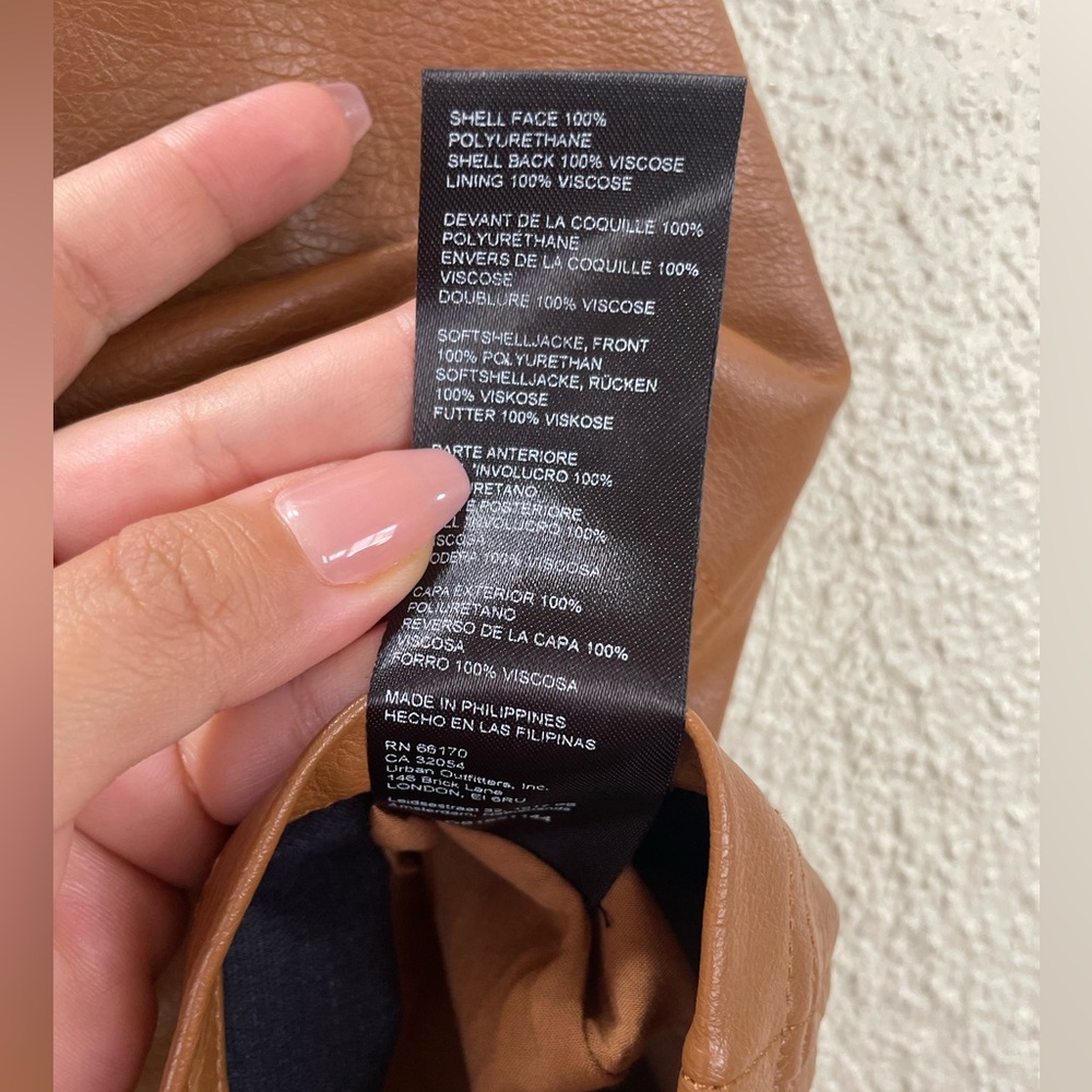 Anthropologie Brown Faux Leather Mini Skirt Y2K Minimalist Preppy Size 4 NWT - Picture 7 of 7